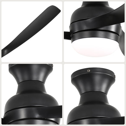 52" Ceiling Fan with Lights, Dimmable LED, Reversible DC Motor, Light Memory, for Bedroom, Living Room, Kitchen image 6