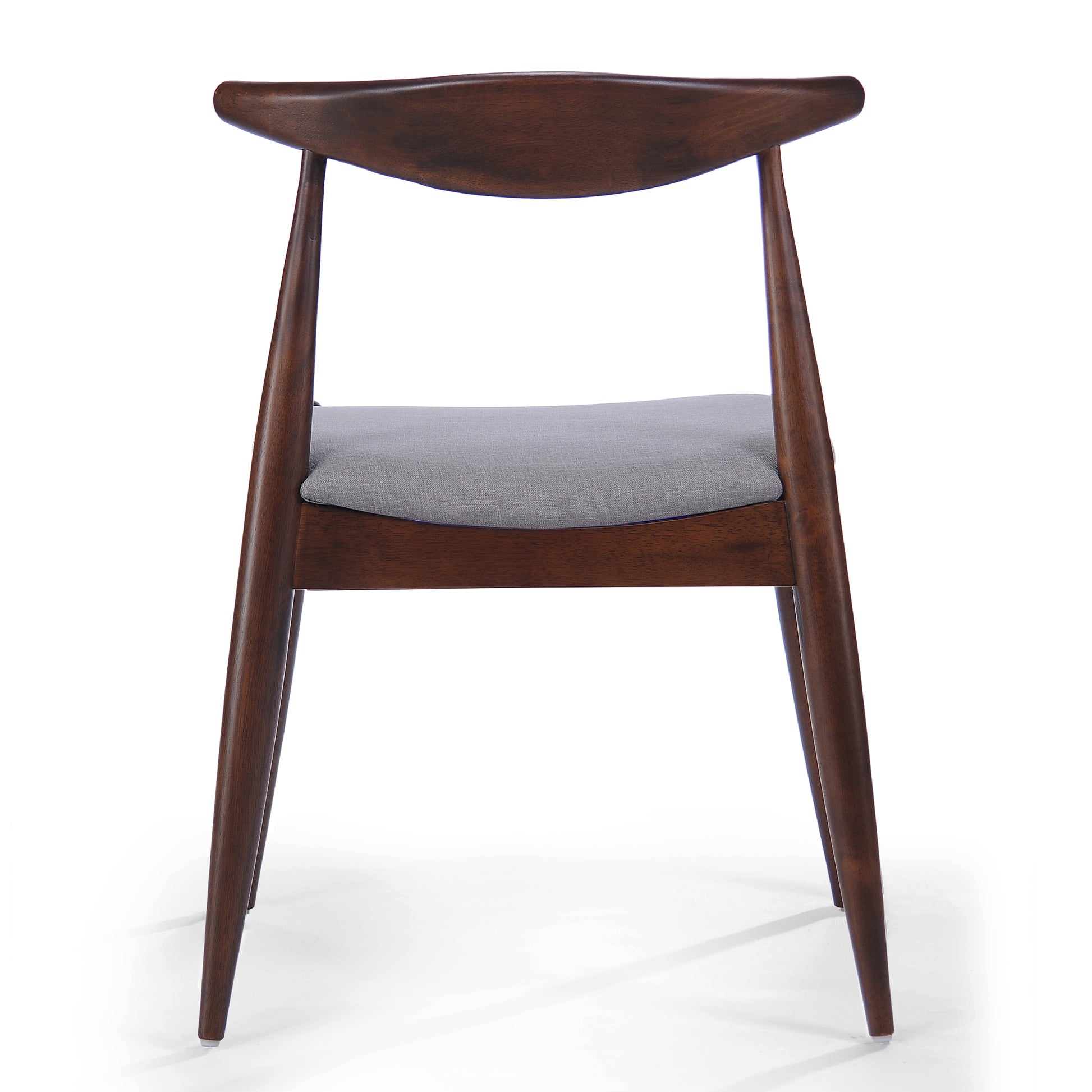 [Video] Set of 2 Rubberwood Dining Chairs with Ergonomic Backrest & Comfort Cushions, Walnut+Light Gray (same sku: 59296.00FDBEI) image 11