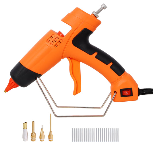 350W Hot Glue Gun with 4 Nozzles and 24 Glue Sticks - Front View