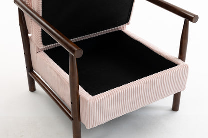 Storage Chair,Mid Century Modern Accent Chair with Wood Frame, Upholstered Living Room Chairs with Waist Cushion, Reading Armchair for Bedroom Sunroom image 10