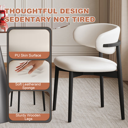 35-inch round glass dining table, with tempered glass tabletop and carbon steel legs. Suitable for 2-4 people. Dark brown small round dining table, suitable for restaurants and apartments. (4 chair) image 6