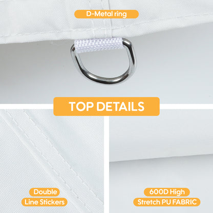 10x10 Canopy Replacement Top for Pop Up Canopy Tent and 4PC Pack Canopy Weight Bag(only cover and 4pcs sandbag not include frame) White image 5
