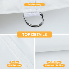 10x10 Canopy Replacement Top for Pop Up Canopy Tent and 4PC Pack Canopy Weight Bag(only cover and 4pcs sandbag not include frame) White