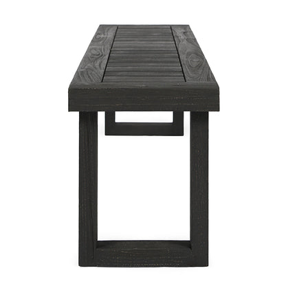 Outdoor Acacia Wood Dining Bench,Dark Grey image 6