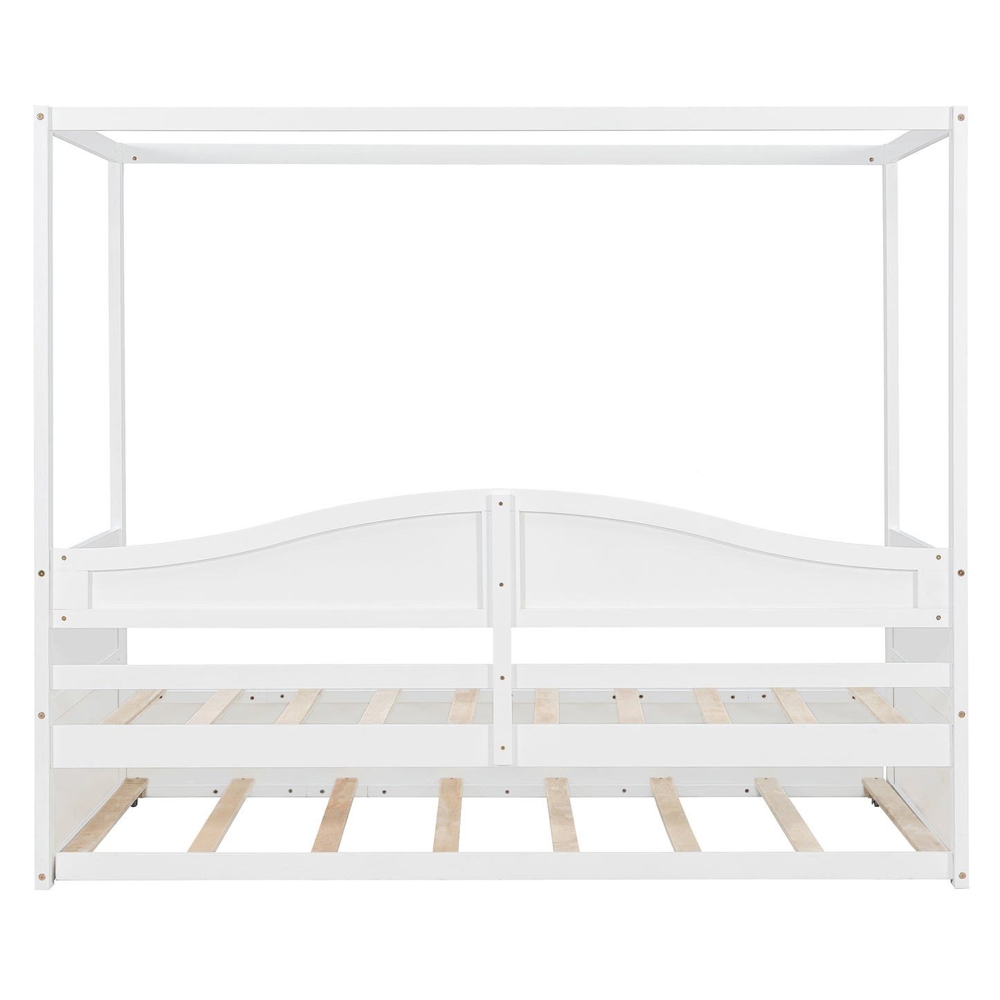 Twin Size Canopy Day Bed with twin size Trundle, White(Old SKU:N708P373423K) image 11