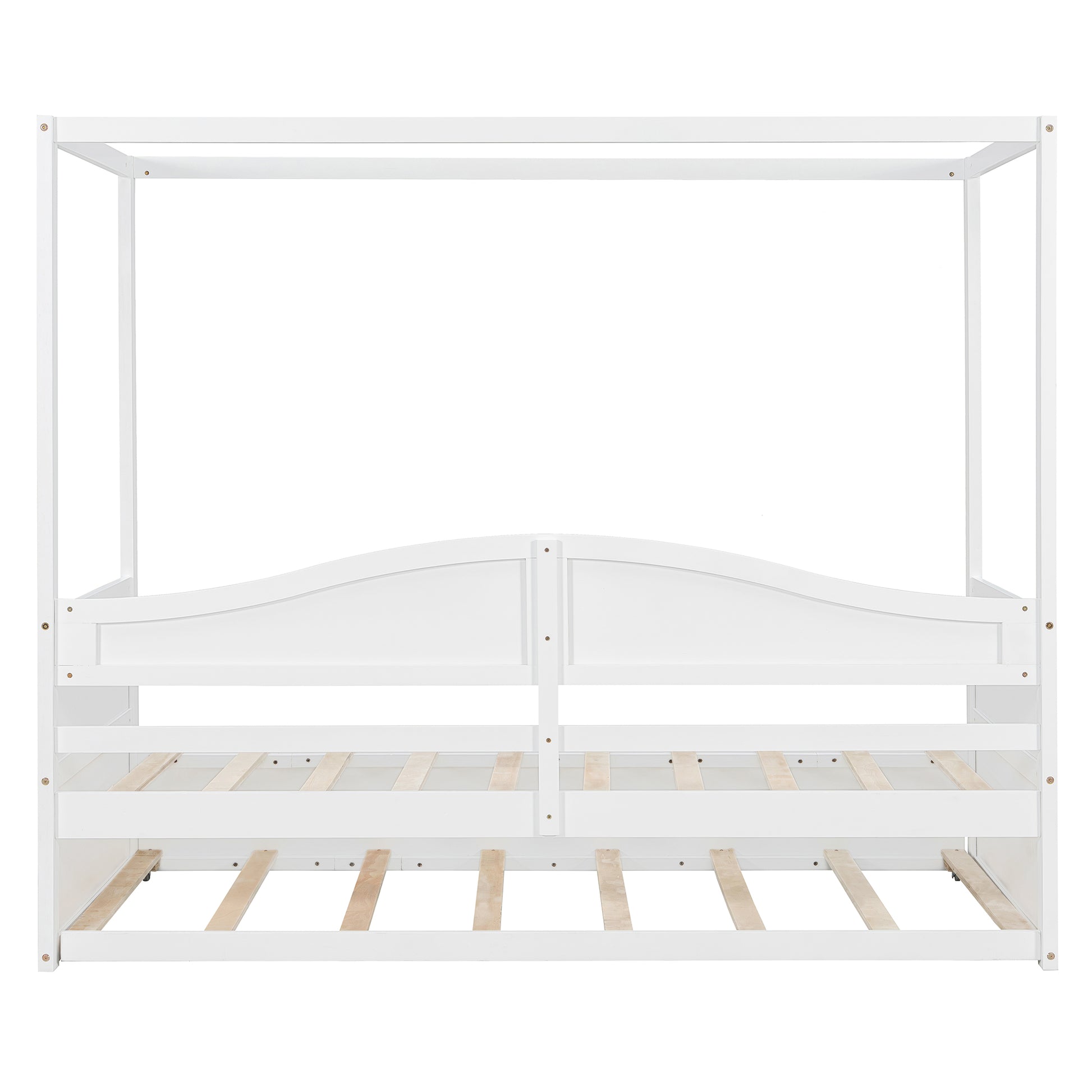 Twin Size Canopy Day Bed with twin size Trundle, White(Old SKU:N708P373423K) image 11