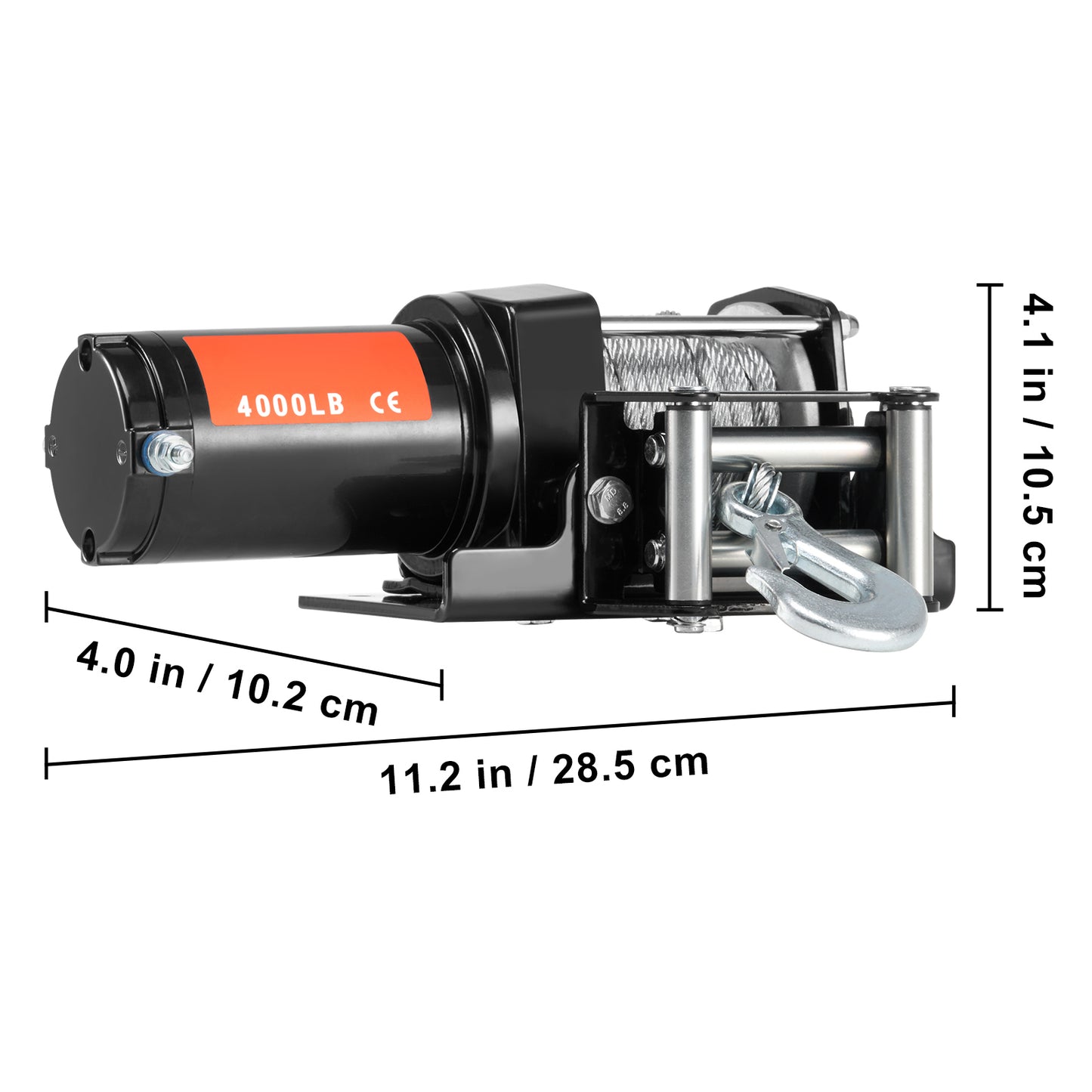 Electric Winch ATV UTV 4000 lb Steel Cable IP55 Waterproof Remote Control image 4