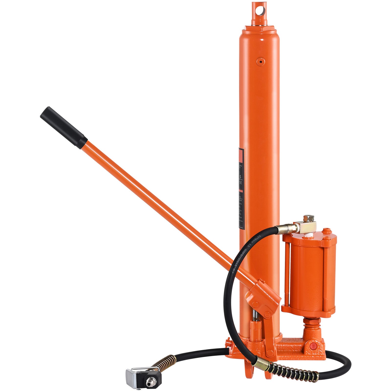 Hydraulic Long Ram Jack, 8 Ton Engine Hoist Cylinder with Air Pump and Single Piston Pump, Hydraulic Ram Cylinder Clevis Base for Engine Lift Hoists, Garage/Shop Cranes, Mechanical, Farm image 6
