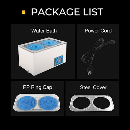7L Thermostatic Water Bath, 600W Digital Lab Water Bath Heater with 2 Selectable Openings for Lab Use Chemical Biologica image 2