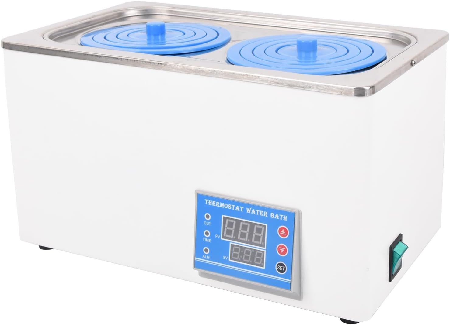 7L Thermostatic Water Bath, 600W Digital Lab Water Bath Heater with 2 Selectable Openings for Lab Use Chemical Biologica image 1
