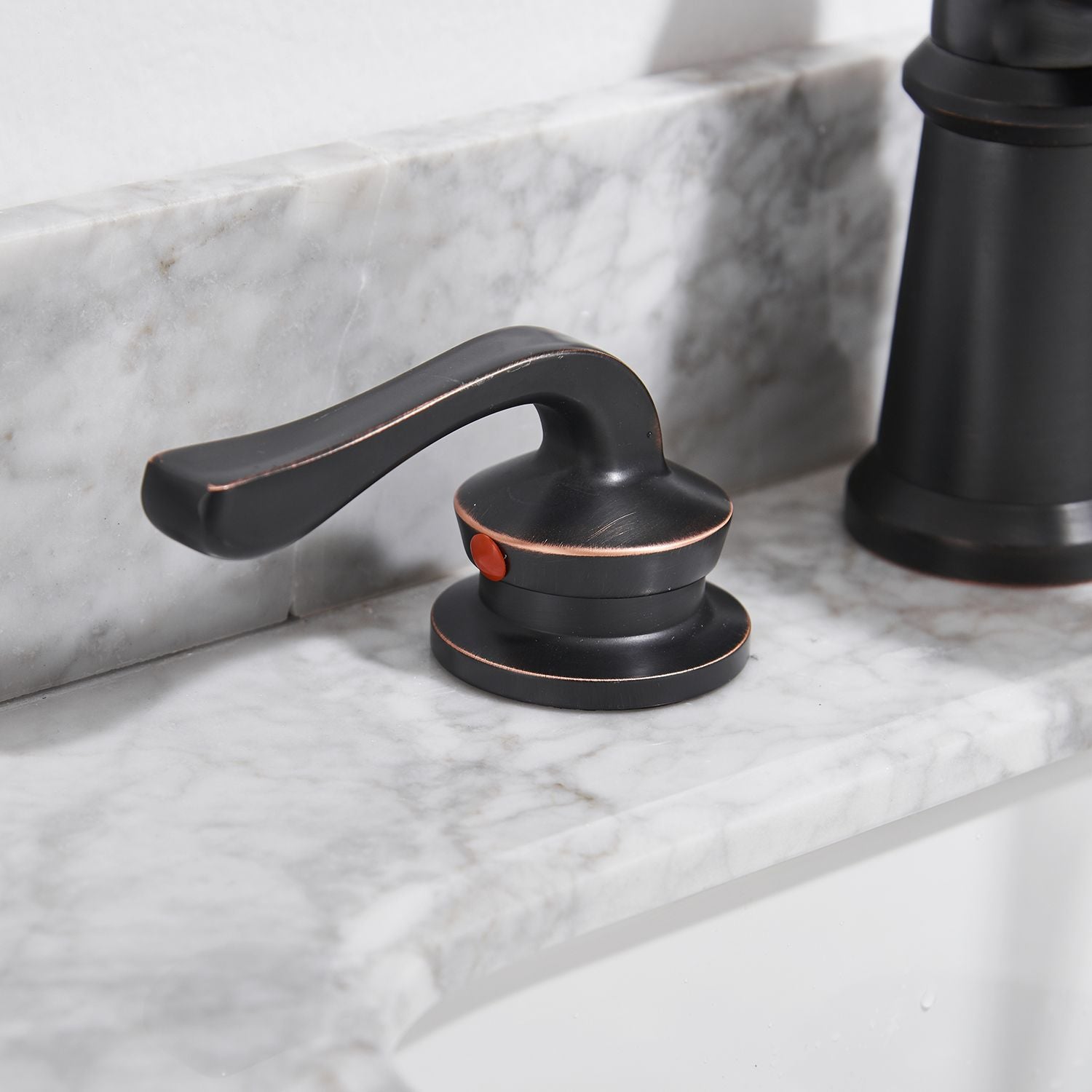 8 in. Waterfall Widespread 2-Handle Bathroom Faucet With Pop-up Drain Assembly in Oil Rubbed Bronze image 2