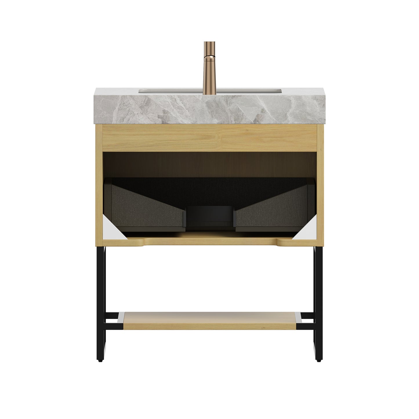 YOLAN bathroom vanity drawer with soft close slides and storage