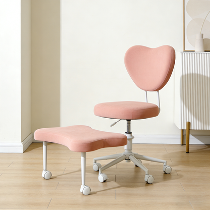 Meditation chair, an ergonomic cross-legged seating chair with lumbar support and a height-adjustable seat cushion, ideal for people engaged in high-intensity office work. PINK image 12