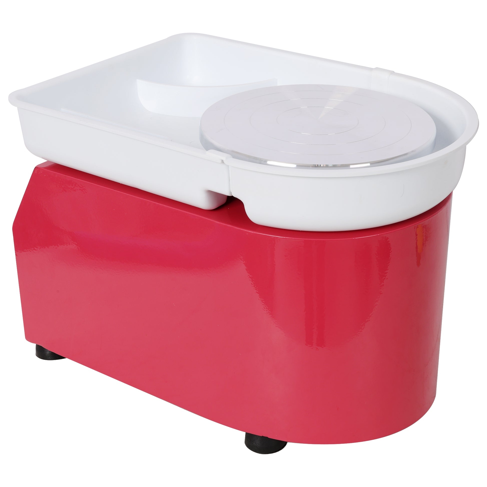 10 Inch Electric Pottery Wheel, Ceramic Clay Machine with Foot Pedal & Detachable Basin, 60-300RPM Adjustable Speed,Complete DIY Pottery Tools for Adults & Beginners, Art Craft Making,Pink Color image 6