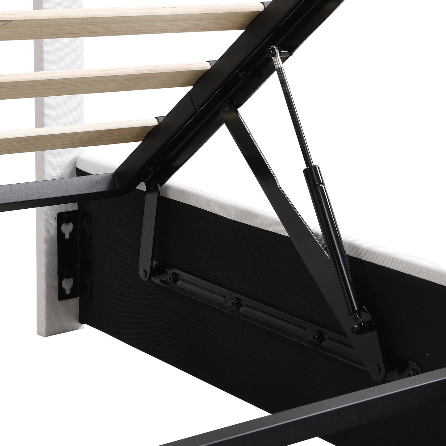 Queen size Upholstered Platform bed with a Hydraulic Storage System - White(OLD SKU: LP000211AAK) image 9