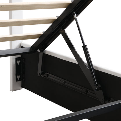 Queen size Upholstered Platform bed with a Hydraulic Storage System - White(OLD SKU: LP000211AAK) image 9
