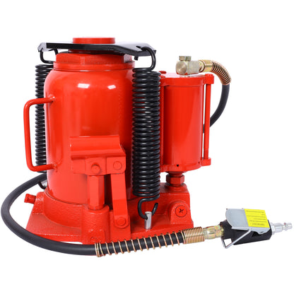 Air Hydraulic Bottle Jack, 32 Ton/70550LBS LBS All Welded Bottle Jack, 10-16.3 inch Lifting Range, Manual Handle and Air Pump, for Car, Pickup, Truck, RV, Auto Repair, Industrial Engineering,Red image 9