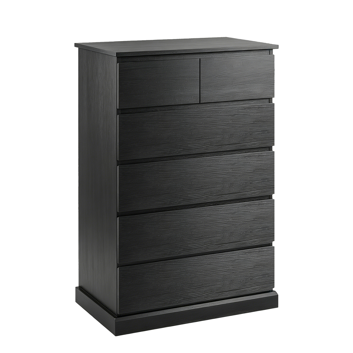 6 Drawers Dresser for Bedroom, Tall Dresser for Bedroom, Modern Chest of Drawers with Concealed Handles, Vertical Wood Storage Cabinet for Bedroom, Living Room, Entryway, Black image 11