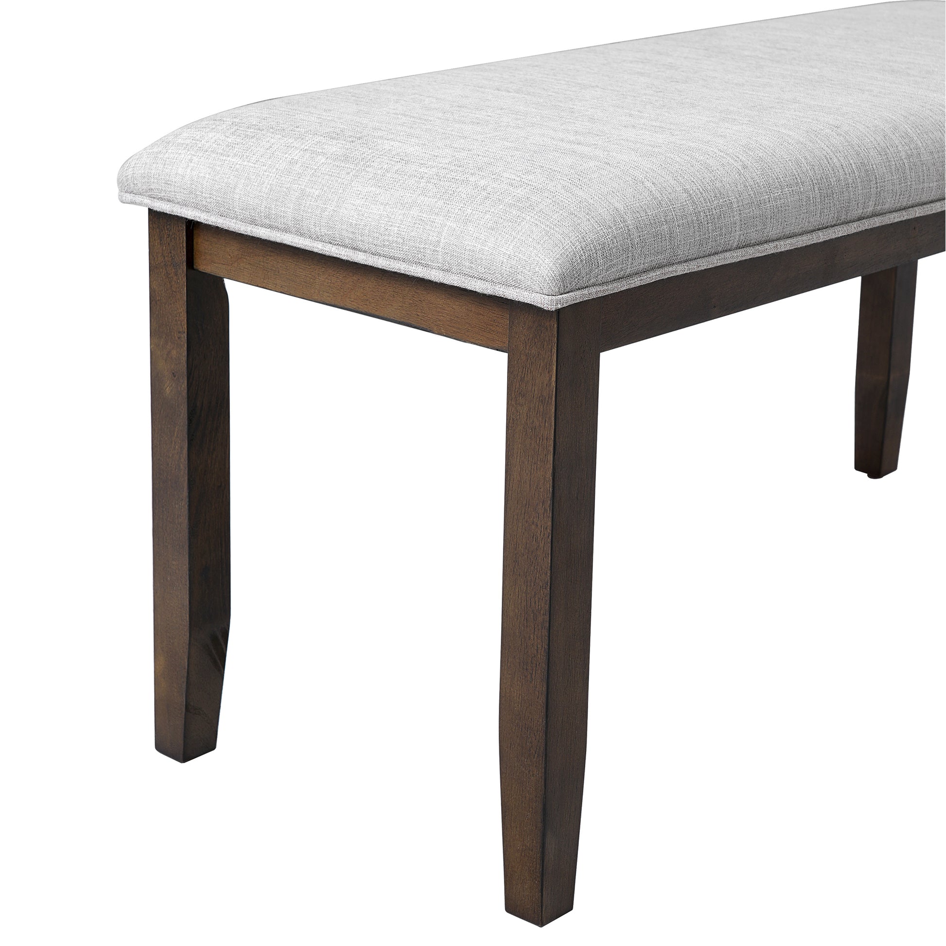Upholstered Bench for Bedroom End of Bed,38-inch Entryway Bench for Living Room,Dining Bench with Padded Seat and Solid Wood Leg for Kitchen Bedroom,Indoor and Hallway (Bench, Beige+Brown) image 11