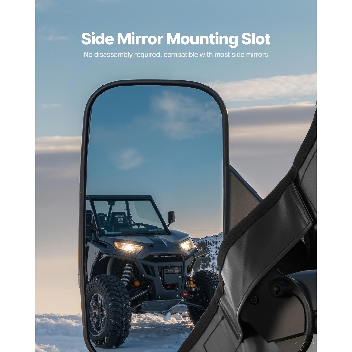 UTV Cab Enclosure Upper Doors Zipper for Polaris RZR XP4 1000/Turbo 2014-2023 image 7