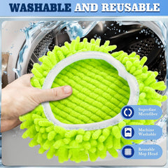 Wa.IE Jiemi Microfiber Spin Mop Refills - Compatible with EasyWring 1-Tank System