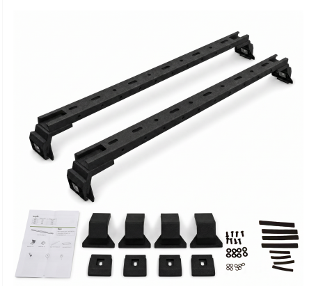 2PCS 400 LBS Roof Rack Cross Bars Compatible For 2007-2026 Jeep Wrangler JK JKU / JL JLU Unlimited & Gladiator JT Hardtop, Roof Rail Crossbars Cargo Carrier Rooftop Luggage image 2