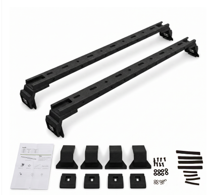2PCS 400 LBS Roof Rack Cross Bars Compatible For 2007-2026 Jeep Wrangler JK JKU / JL JLU Unlimited & Gladiator JT Hardtop, Roof Rail Crossbars Cargo Carrier Rooftop Luggage image 2