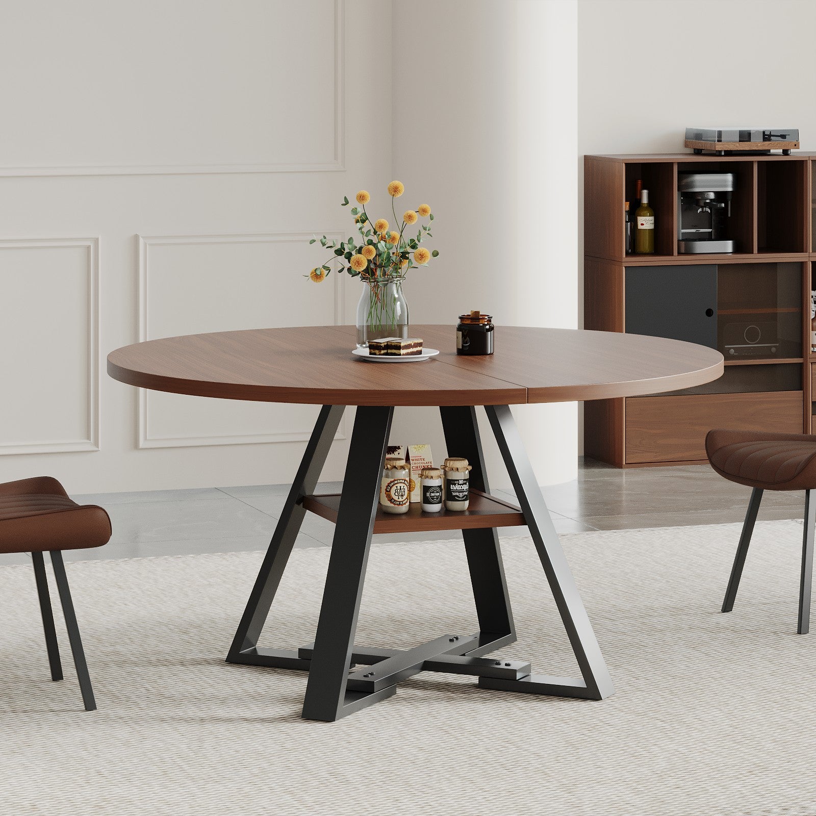 Round dining table boxwood 115cm image 1