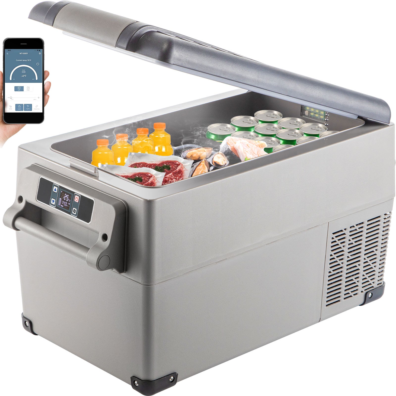 Portable Refrigerator 37 Quart(35 Liter),12 Volt Refrigerator App Control(-4℉~68℉), Car Refrigerator Dual Zone with 12/24v DC & 110-240v AC for Camping, Travel, Fishing, Outdoor or Home Use image 12