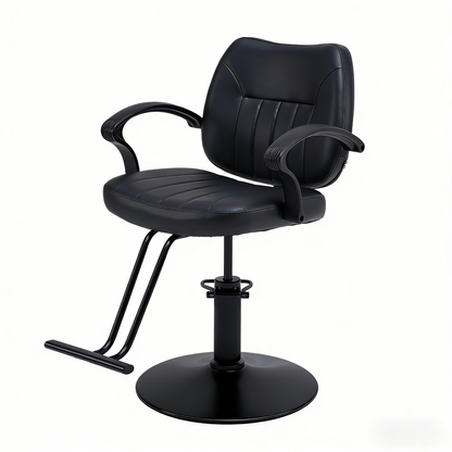 Hair Beauty Salon Equipment Black Hydraulic Barber Styling Chair(BLACK) image 4