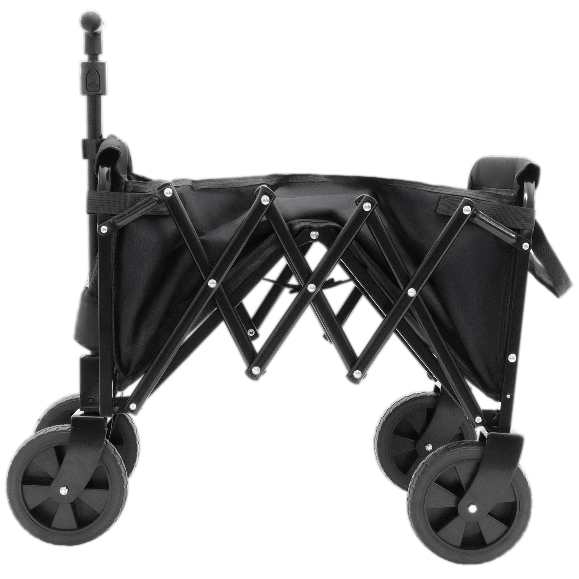 Expandable Dual-Layer Utility Wagon with 100% Extra Space - 225lbs Grocery Cart for Camping, Shopping, Sports, Gardening, Fishing, Black image 12