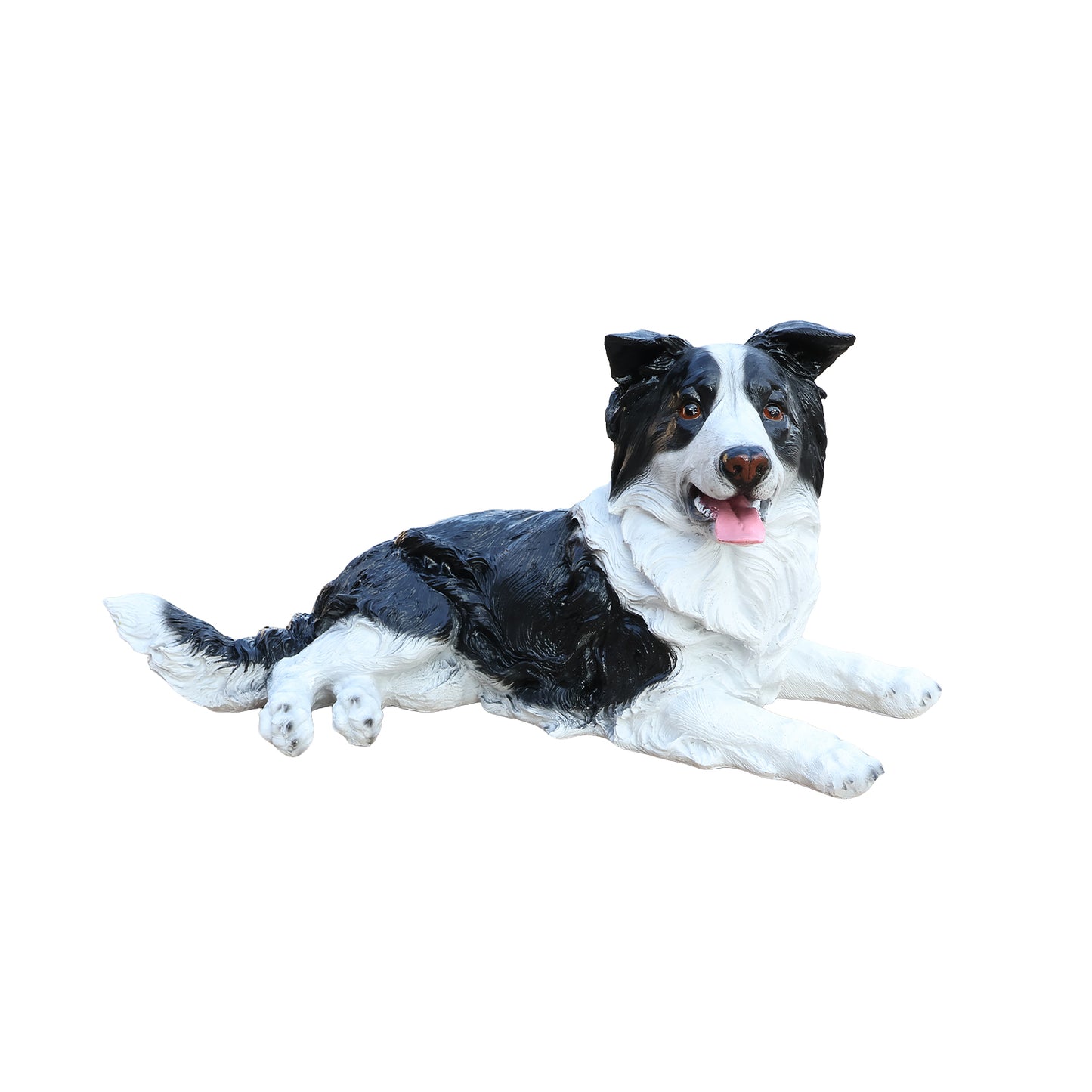 Outdoor Garden Border Collie Dog Statue Greeter Garden Decor – Cute Puppy Sculpture for Yard Porch New Year Gift image 5