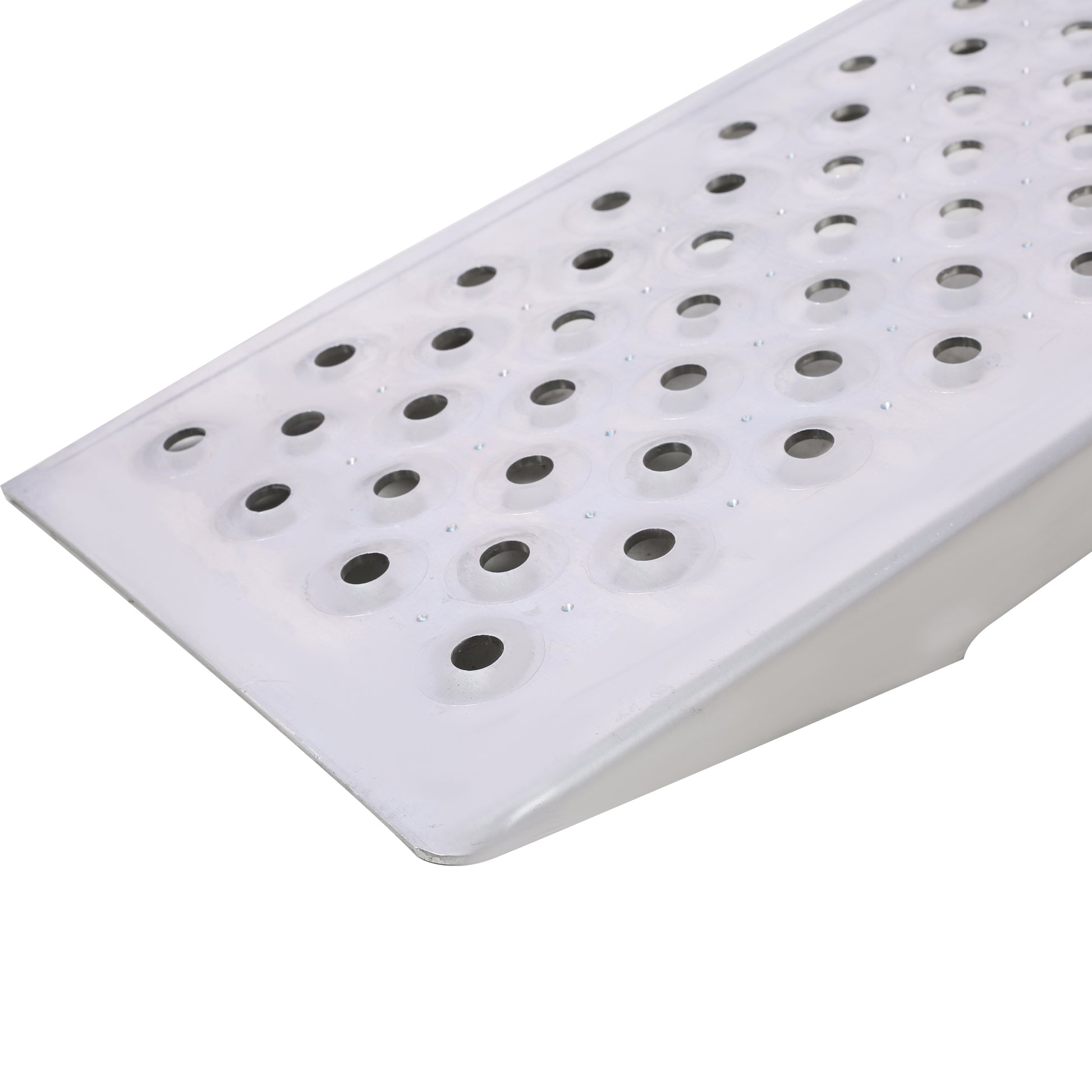 4FT Aluminum Shed Ramps 2PC, Outdoor Loading Ramps for Shed Curb Steps Stairs, Golf Cart Ramps, Four Wheeler Ramps for Hand Truck, Bicycle, Motorcycle, Riding Mower, 880 Lbs Capacity image 6