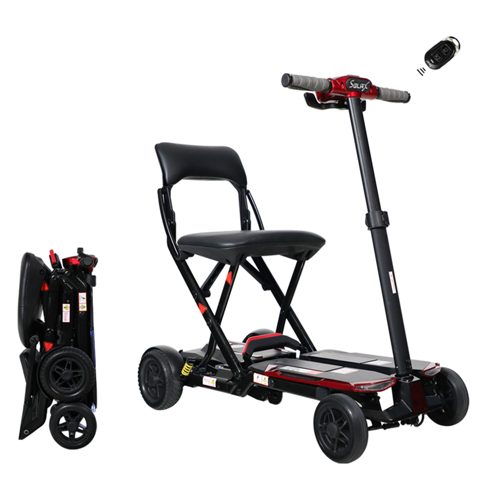 SOLAX 4-Wheel Remote Folding Mobility Scooter for Adults and Seniors, super lightweight and compact plus NFC Electric Foldable Mobility Scooter With Suspenion capacity. image 1