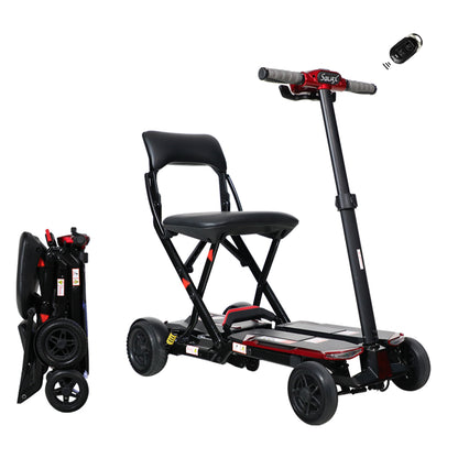 SOLAX 4-Wheel Remote Folding Mobility Scooter for Adults and Seniors, super lightweight and compact plus NFC Electric Foldable Mobility Scooter With Suspenion capacity. image 1
