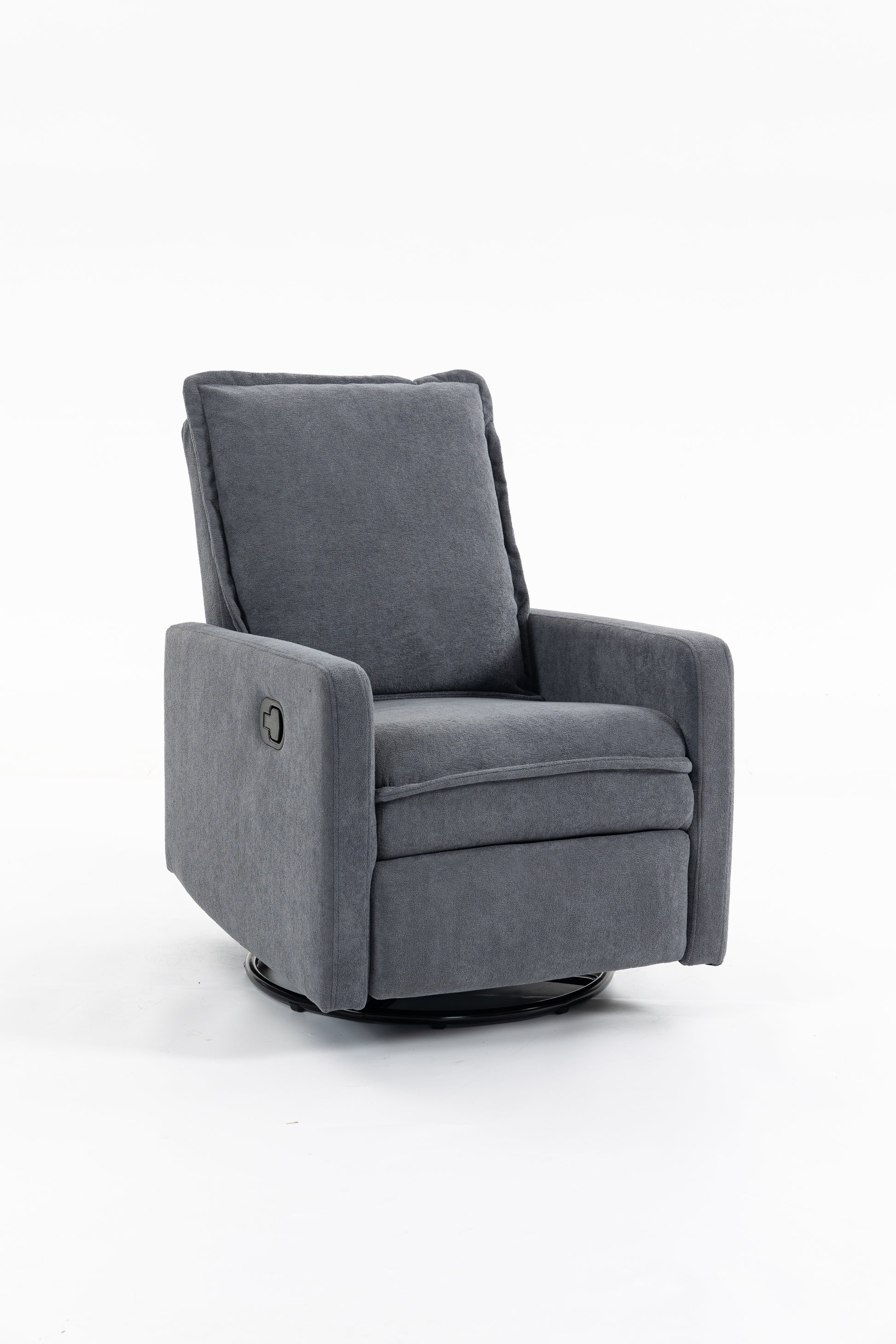 Short plush manual button armchair sofa image 1