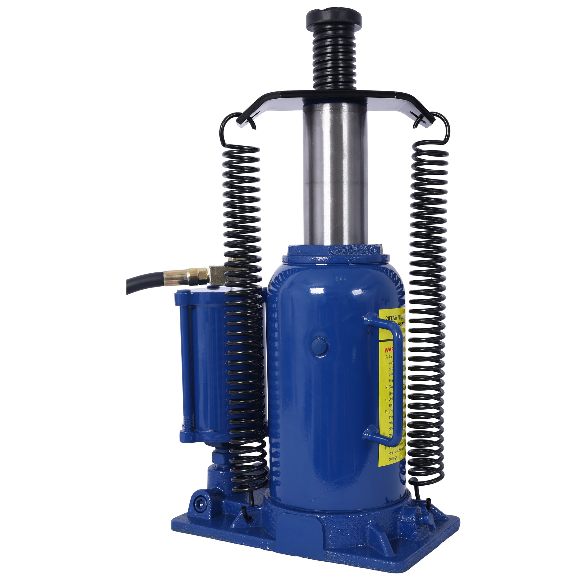 Air Hydraulic Bottle Jack, 20 Ton/44029 LBS All Welded Bottle Jack, 10.2-19.7 inch Lifting Range, Manual Handle and Air Pump, for Car, Pickup, Truck, RV, Auto Repair, Industrial Engineering,Blue image 7