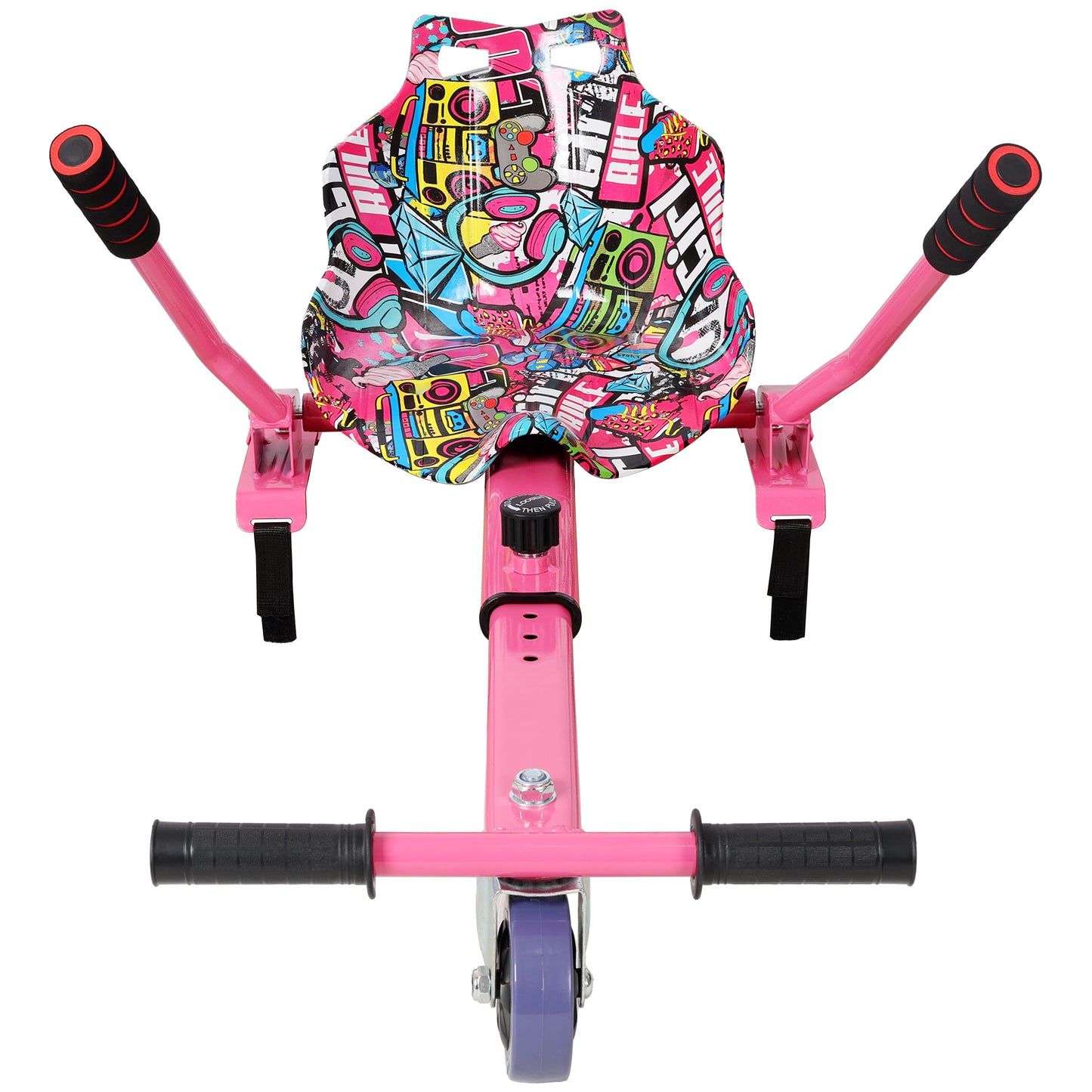 Hoverboard Seat Attachment Go-Kart,Fits 6.5" 8"10" Hoverboards,Sturdy Adjustable Off-Road Frame,Hover Cart for Family Fun,not include Hoverboard,Pink image 10