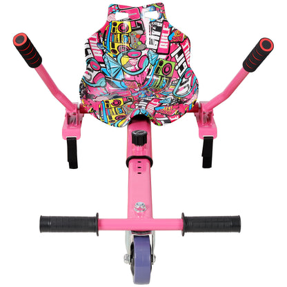 Hoverboard Seat Attachment Go-Kart,Fits 6.5" 8"10" Hoverboards,Sturdy Adjustable Off-Road Frame,Hover Cart for Family Fun,not include Hoverboard,Pink image 10