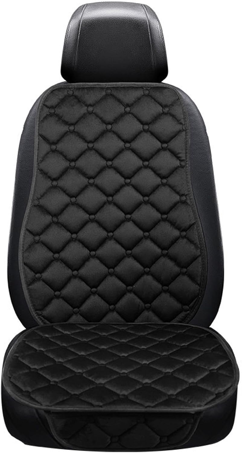 Winter fleece heated car seat cover on car seat