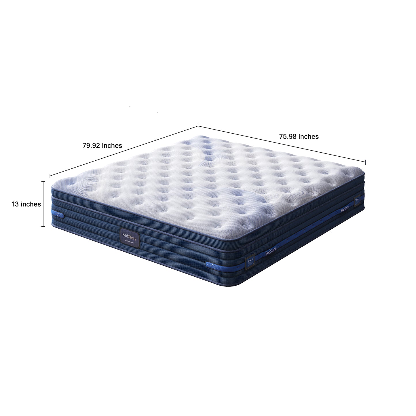 Bedstory Spine Align 13" King Firm Pressure Relieving Cooling Hybrid Mattress with Instant Touch Cooling Fabric, 360° Airflow Circulation & Air Boost Comfort Foam image 2