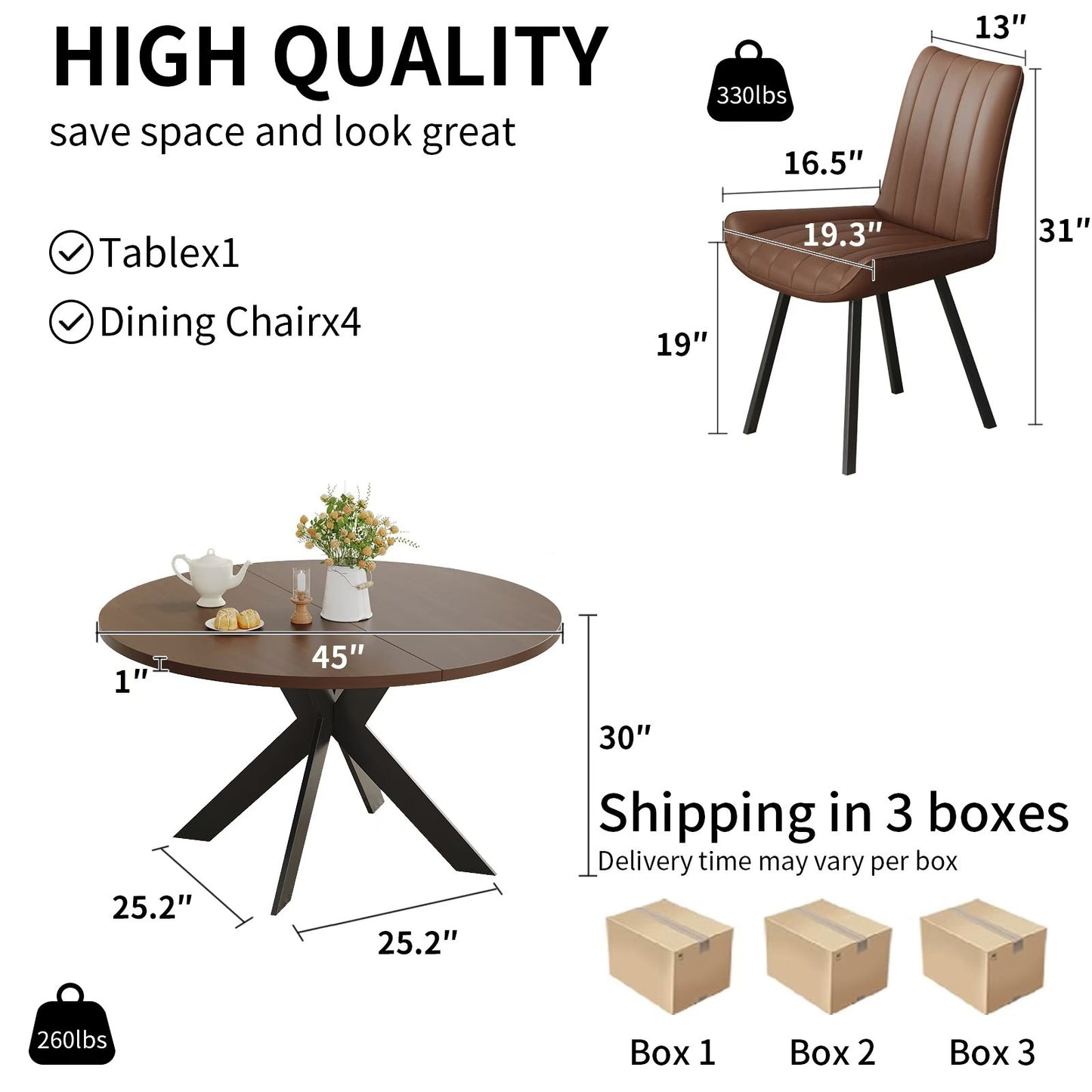 2 Brown Dining Chairs,set of 2 image 8