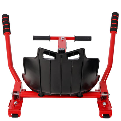 Hoverboard Seat Attachment Go-Kart,Fits 6.5" 8"10" Hoverboards,Sturdy Adjustable Off-Road Frame,Hover Cart for Family Fun,not include Hoverboard,Red image 4