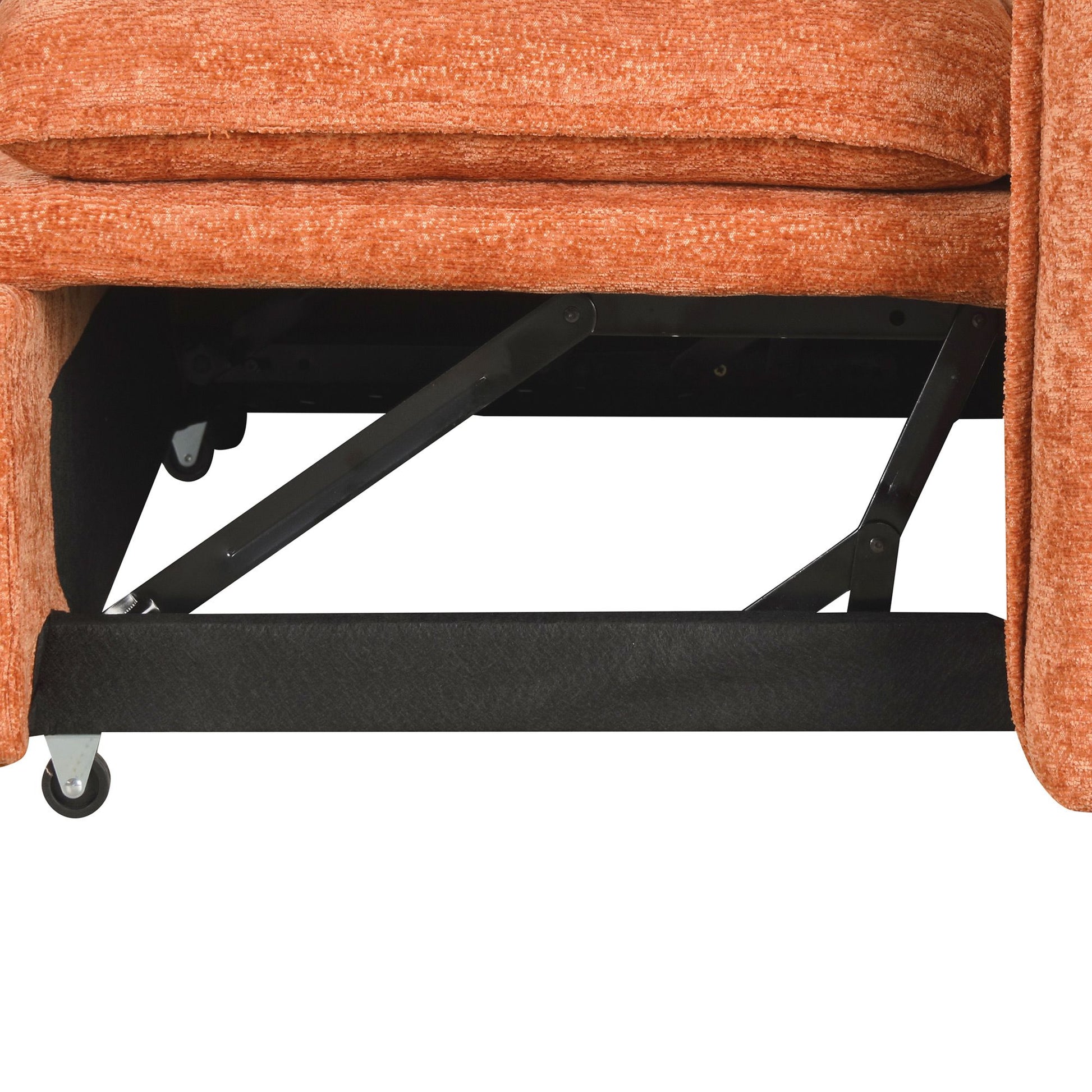 82.67"Convertible Sofa Bed Sectional Sofa Sleeper L-shaped Sofa with a Storage Ottoman,Two Pillows, Two Power Sockets an image 6