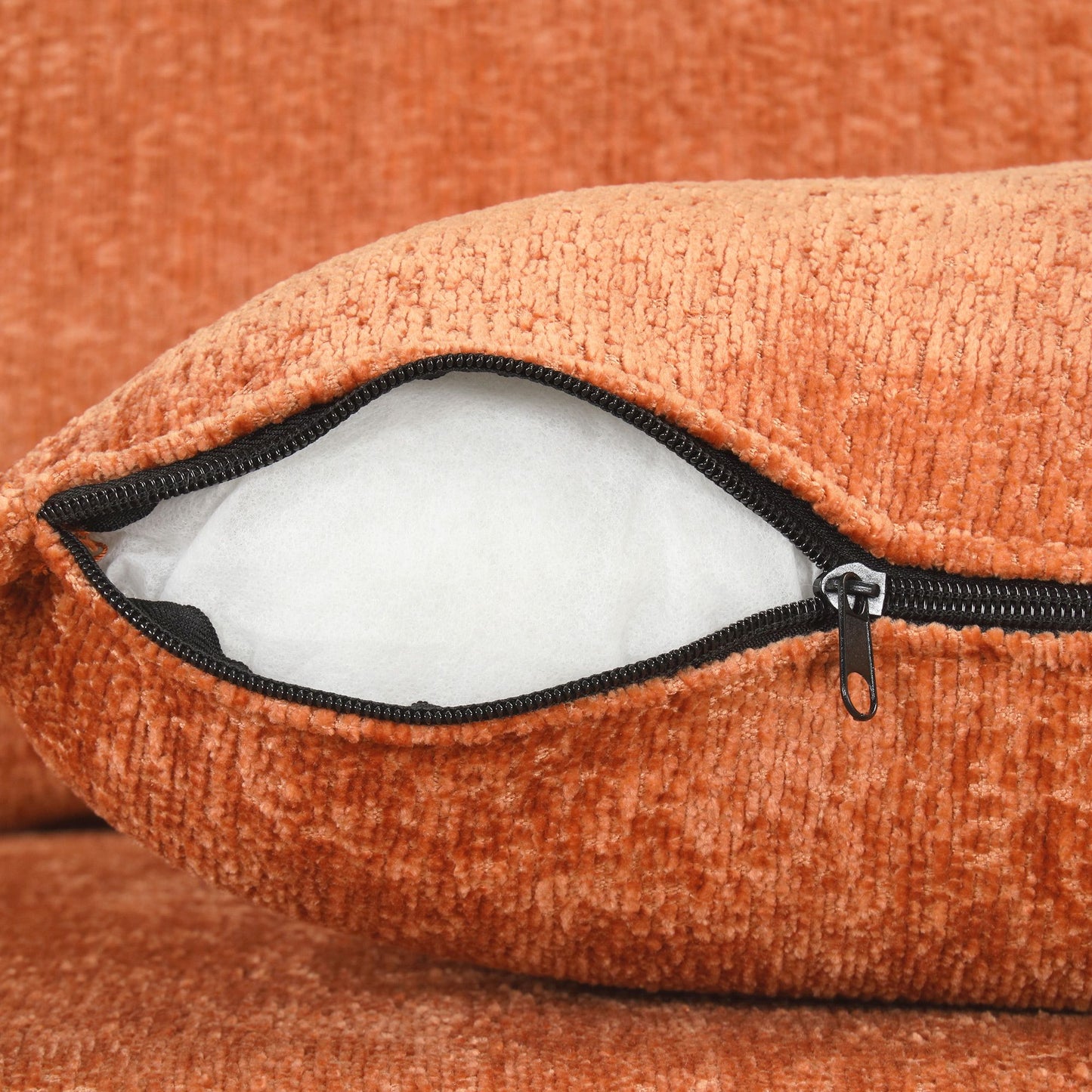 82.67"Convertible Sofa Bed Sectional Sofa Sleeper L-shaped Sofa with a Storage Ottoman,Two Pillows, Two Power Sockets an image 2