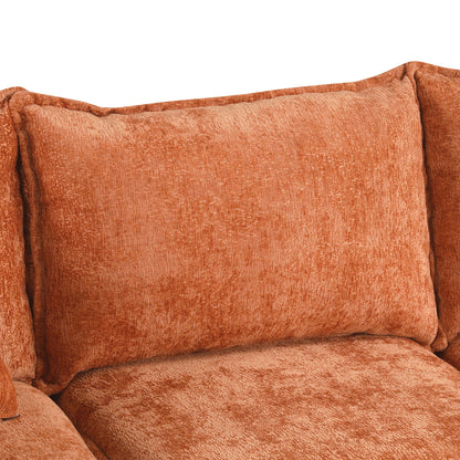 82.67"Convertible Sofa Bed Sectional Sofa Sleeper L-shaped Sofa with a Storage Ottoman,Two Pillows, Two Power Sockets an image 4