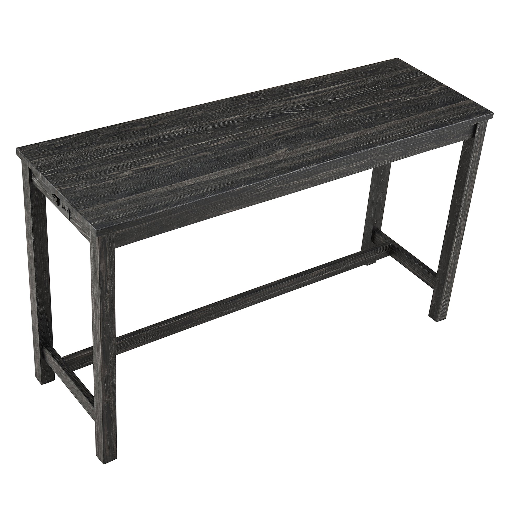Bar Table Set with Power Outlet, Bar Table and Chairs Set, 4 Piece Dining Table Set, Industrial Breakfast Table Set, for Living Room, Dining Room, Game Room image 7