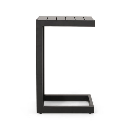CAPE CORAL ALU C-SHAPED TABLE BLACK image 7