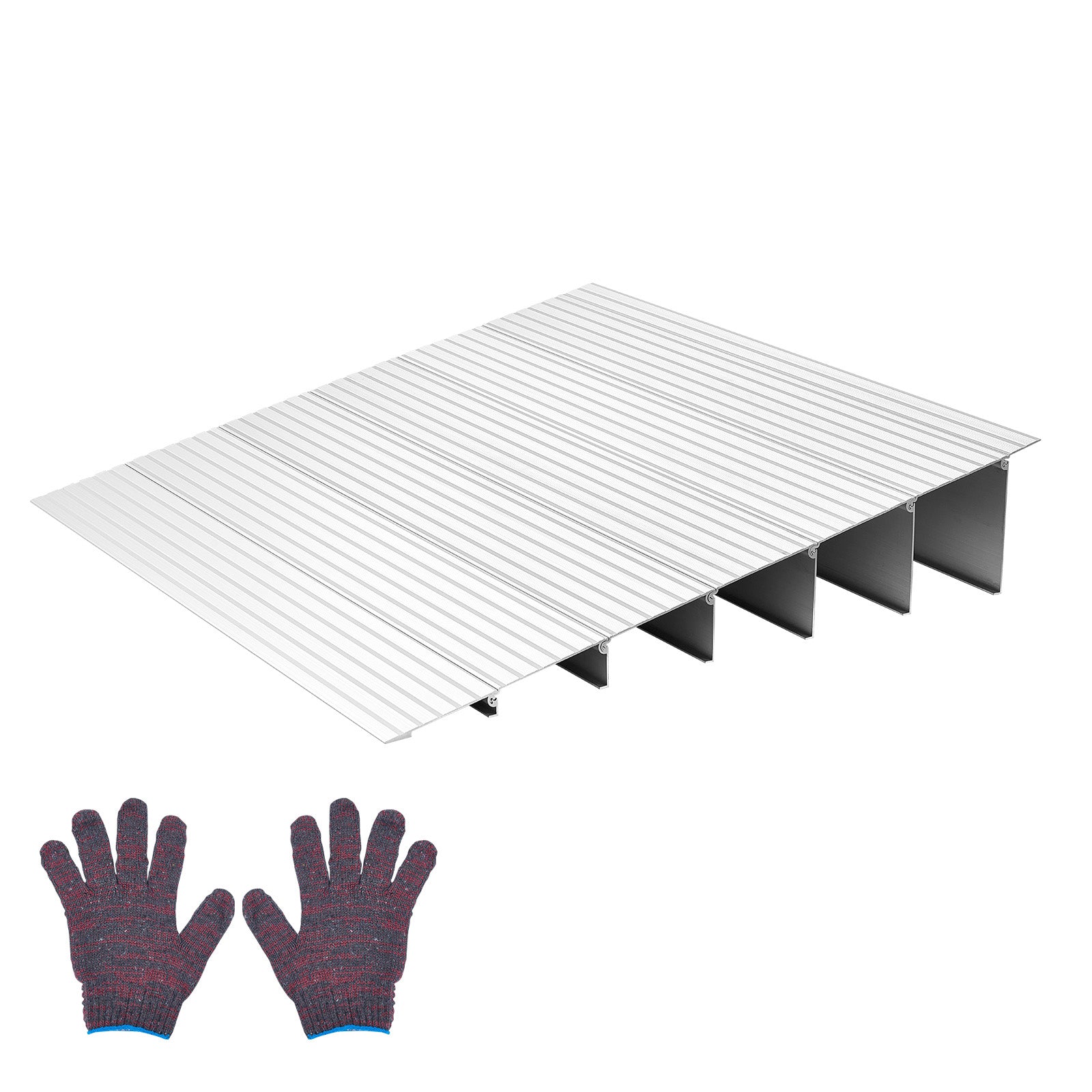 Door Threshold Ramp, 6 inch Rise, Aluminum Alloy Threshold Ramp Rated 800 lbs Load Capacity, Handicap Ramps for Home Steps for Wheelchair, Scooters, Power Chairs, Walkers, Bicycle, Tricycle image 1