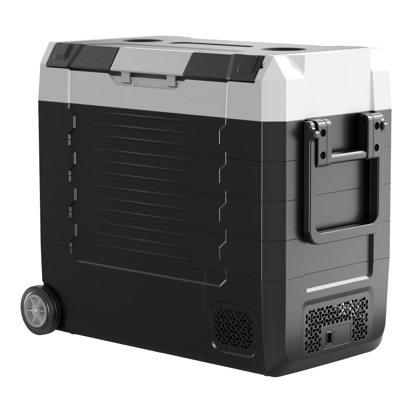Car Refrigerator, DC 12/24V AC100-240V Compressor Electric Cooler, -4°F to 68°F Truck Refrigerator with APP Control, Wheels & Dual Zone, 58 QT Cars Cooler for RVs, Boats, Camping, Fishing image 2